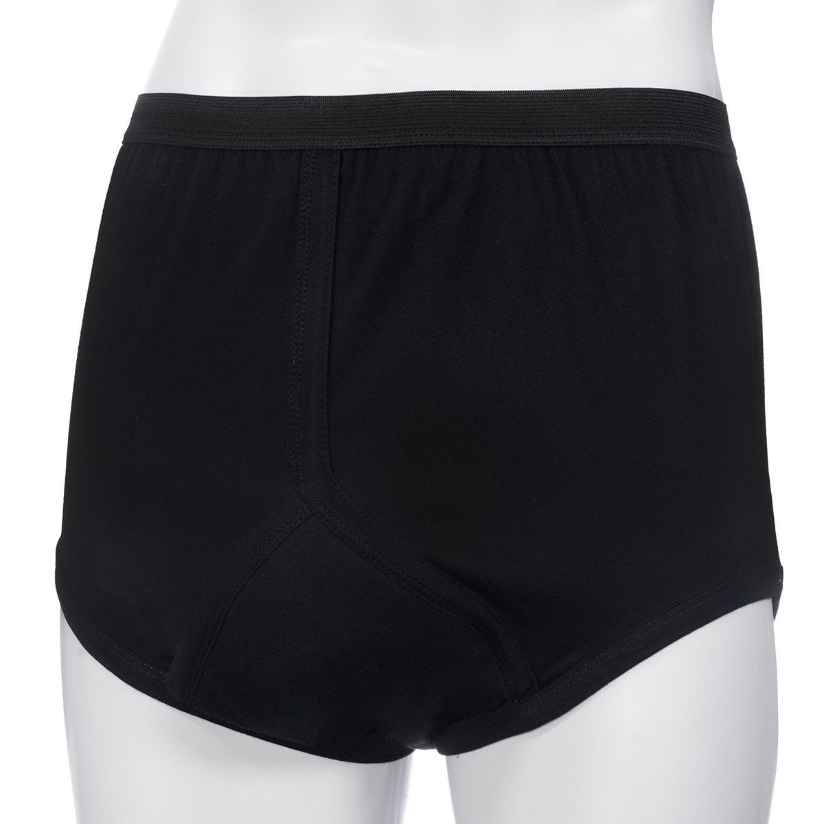 Men s Washable Incontinence Y Front Black 450ml XL