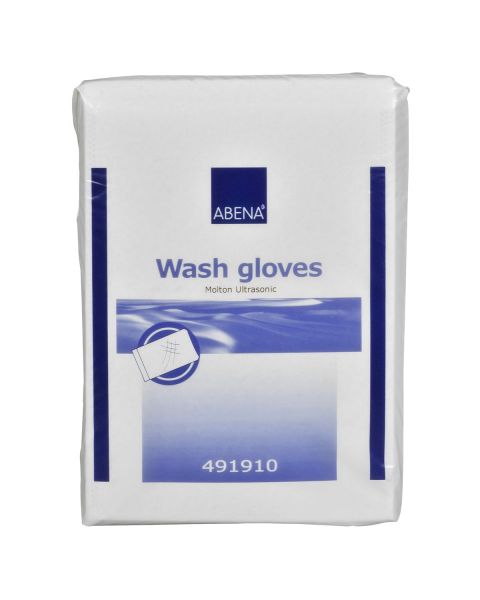 Abena Wash Gloves Molton 50 Pack
