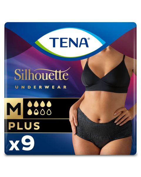 TENA Silhouette Plus Noir High Waist Pants Medium (1010ml) 9 Pack