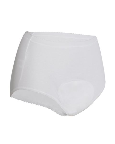 Ladies Washable Incontinence Full Brief White (230ml) Large