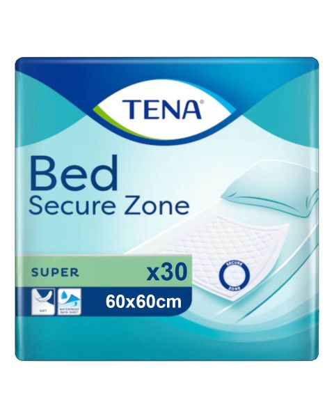 TENA Bed Secure Zone Super 60x60cm (1450ml) 30 Pack