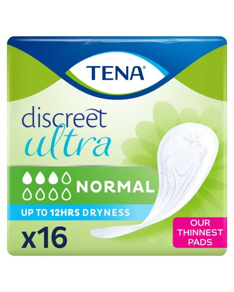 TENA Discreet Ultra Pad Normal (240ml) 16 Pack