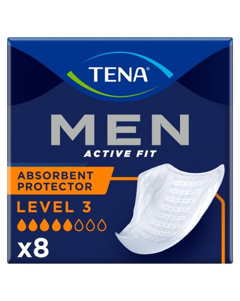TENA Men Active Fit Absorbent Protector Level 3 (700ml) 8 Pack