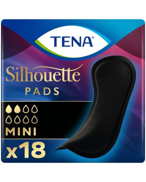 TENA Silhouette Noir Mini Pad (170ml) 18 Pack