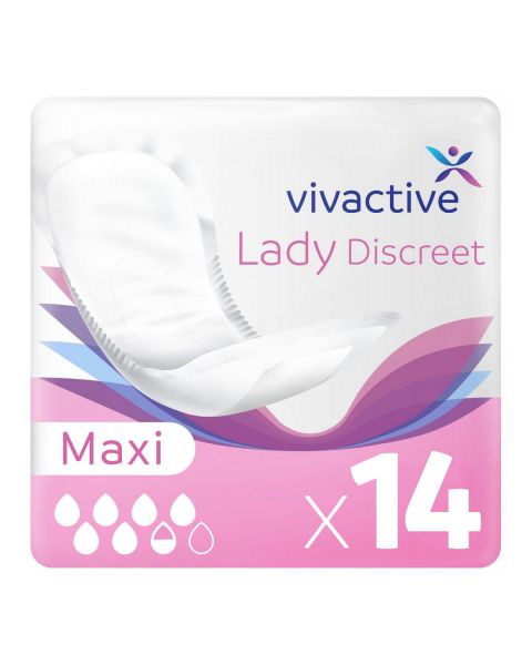 Vivactive Lady Discreet Maxi Pads (730ml) 14 Pack
