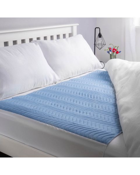 Washable Bed Pad Blue with Tuck-In Sides (5000ml) King Size